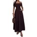 DiYun Elegant Strapless Long Dress for Women European American Style Spring Summer 2026 Independent Amazon Website Cross Border_ecoleips.com