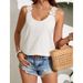 European And American Tops 2023 Summer New Cross-border Foreign Trade Women's Clothing . Solid Color Perforated_ecoleips.com