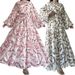 Muslim Chiffon Print Long Belted Fashionable And Elegant Dress_ecoleips.com