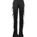 Women's Casual Flared Trousers HR24049 European American Style Cotton Washed Distressed Tassel Elastic Fit Spring/Autumn_ecoleips.com