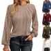 2026 New Cross-Border European And American Women's Fashion Long Sleeve Lace Top Casual Autumn Knitted Shirt_ecoleips.com