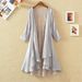 Women's Clothing"Elegant Chiffon Beach Cover-Up – Lightweight Hollowed Out Kimono For Summer Sun Protection"_ecoleips.com