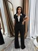 Women's Clothing Women's Fashion Elegant V Neck Short Sleeved Trousers Casual Suit_ecoleips.com