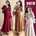 Autumn New Korean Fashion Stretch Floral Knitted Maternity Dress_ecoleips.com