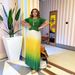 Elegant Fashion Two Piece Set For Women Spring Summer Puff Sleeves Mid-Calf A-Line Skirt Plus Size Pleated Clothing Suit_ecoleips.com