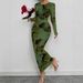 60254 Women's Clothing, Exclusively Cross-border Sales, New Autumn Product, Elegant Stylish Printed Stretchy European_ecoleips.com