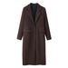Oversized Wool-Blend Coat – Longline Trench Style, Relaxed Fit, Notched Lapel (S-L, Solid Colors)_ecoleips.com