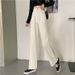 Women's Straight-leg Wide-leg Jeans 2023 New Autumn High-waisted Loose-fitting Workwear Pants For Petite Figures,_ecoleips.com