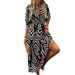 Women's Clothing Loose Women's Elegant Style Random Print Tie Dye Large Swing Dress_ecoleips.com