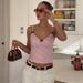 European And American Fashion Polka Dot Suspender Women's 2026 Summer New Spice Girl Deep V Bow Sleeveless Slim-fitting Top_ecoleips.com