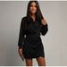 Satin Twist-Front Dress – Polo Collar Slim Fit Midi Dress (Gray/Black/Cream/Brown/Green, S-XL)_ecoleips.com