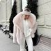 Women's Clothing Luxury Faux Fur Coat Women's Winter Fashion Collar Fluffy Eco-Friendly Fox Fur-Like Jacket For Wholesale_ecoleips.com