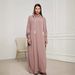 New Muslim Hooded Headscarf Long Skirt Rope Fashionable And Elegant Dress Robe_ecoleips.com