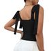 Adjustable Crisscross Strap Cami Top – Lace-Up Pure & Sexy Style (Versatile Layering Piece, Bralette-Inspired For Casual Or Date Night)_ecoleips.com