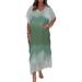 Women's Clothing Women's Long Chiffon Casual Color Matching Dress_ecoleips.com
