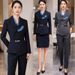 Women's Business Suit Flight Attendant Uniform Spring Autumn Hotel Receptionist Jewelry Store Beauty Salon Work Clothes_ecoleips.com