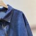 Women's Clothing Early Autumn Retro Blue Denim Shirt Jacket Autumn And Winter Layered Inner Shirt Chic Tops_ecoleips.com