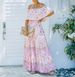 Women's Clothing New One Shoulder Printed Long Swing Dress_ecoleips.com