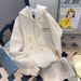 Men's Hong Kong Style Trendy Hoodie Fleece Lined Thickened Relaxed Fit Autumn Winter Coat for Women Loose Fitting_ecoleips.com