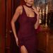 Sexy Women Sheer Mesh Patchwork Cowl Neck Sleeveless Slip Dress Open Back High Slit Slim Bodycon Party Dress_ecoleips.com