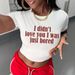 2024 New Autumn W's Fashion European And American Style Slim Fit Short Cropped T-Shirt With Round Neck Y2K Top For_ecoleips.com