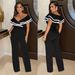 Women’s Clothing Fashion Women's Sleeveless Deep V Jumpsuit Solid Color New_ecoleips.com