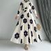 Women's Clothing Autumn Lapel Temperament Printed Shirt High Waist Large Dress_ecoleips.com