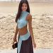 2026 Spring New Fashion Sexy Sleeveless Short Vest Slim Fit Long Dress Holiday Seaside Suit Skirt Women_ecoleips.com