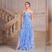 Women's Butterfly Sequin V-Neck Slit Dress – Elegant & Glamorous Bodycon Evening Gown_ecoleips.com