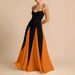 Women’s Clothing Elegant Fashion Sexy Nightclub Trend Off Shoulder Splicing Large Skirt Suspender Dress Ladies Evening Dress_ecoleips.com