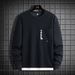 Men's plus Size Crew Neck Sweatshirt Autumn New Casual Sports Faux Two Piece Trendy Versatile Top for Men_ecoleips.com