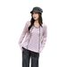 Korean-Style Striped Round-Neck Long-Sleeved T-Shirt For Women's Autumn Loose, Laid-Back And Slimming Knitted Base Layer_ecoleips.com