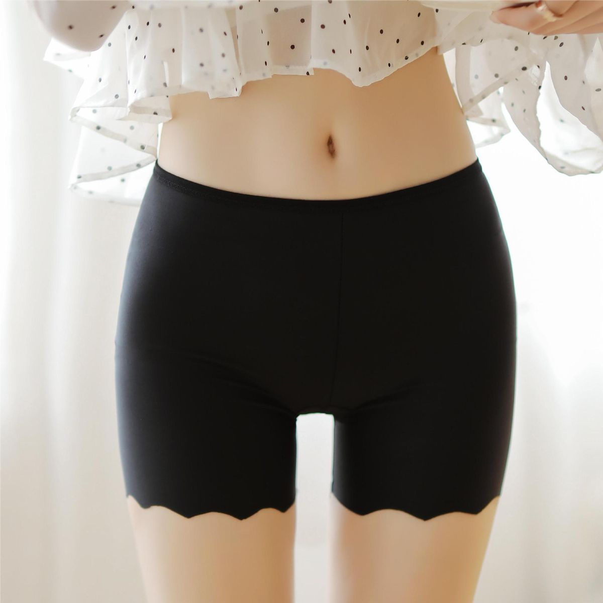 Women's Clothing Summer Lace Seamless Thin Leggings Ice Silk Three-Point Insurance Shorts Versatile Wearable Under And Outside Pants_ecoleips.com