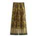 Elegant Satin Print Women's Lounge Set - Long Sleeve Top & Pants - Geometric Pattern - Comfortable Polyester Blend - Fall Fashion_ecoleips.com