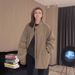 girl Girl Girl Mid-Length Stand Collar Solid Color Waist-Cinching Fleece-Lined Thickened Parka For Women 2023 Autumn Winter New_ecoleips.com