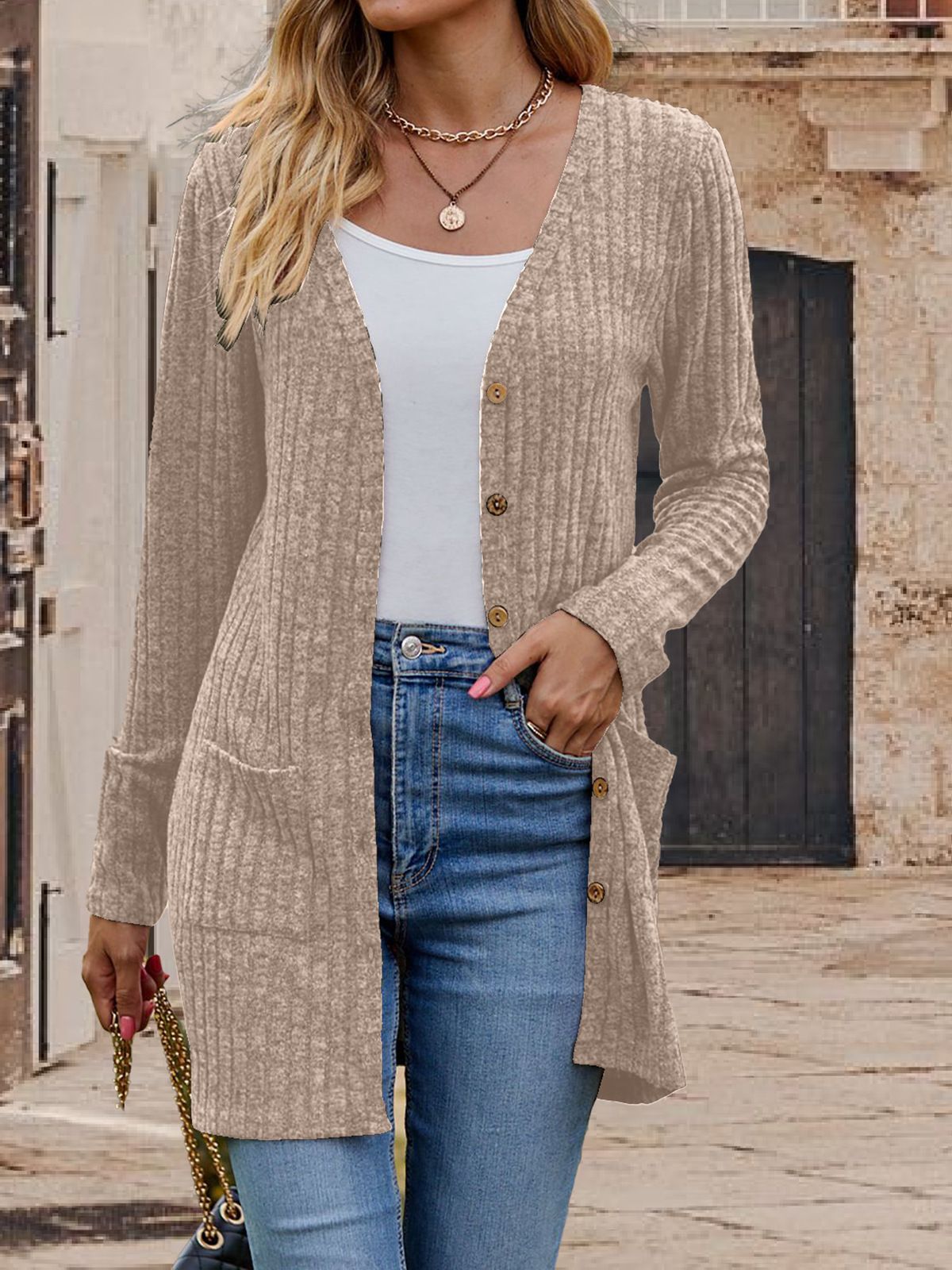 Women's Knitted Cardigan Coat Fashionable Autumn Winter Top European American Style New Hot Selling 2025_ecoleips.com