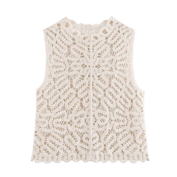 2025 Autumn Women's Fashion Crochet Vest New Split Skirt Set_ecoleips.com