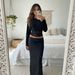 Asymmetrical Elegant Style One-shoulder Lace Patchwork Waist-cinching Top, Sexy Off-shoulder Solid Color Slim-fit_ecoleips.com