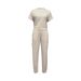 Women's Cargo Jogger Pants & Solid Top 2-Piece Set, Casual Streetwear Outfit For Summer Breathable Summer Wear_ecoleips.com