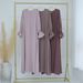 Modest Abaya Dress Women's Ankle-Length Solid Color Dress With Small Trumpet Sleeves Fashion England Style Polyester Dress For Spring/Autumn Summer_ecoleips.com