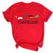 Merry Christmas Tree Santa Claus Plus Size Women's Cartoon Simple Fashion Short Sleeve T-Shirt_ecoleips.com