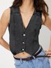 Women's Clothing INS New Ladies V Neck Denim Vest_ecoleips.com