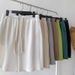 Women's Waffle Knit Sports Shorts 2026 New Summer Thin Loose Casual Mid-Length Pants_ecoleips.com
