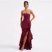 Fashionable Sexy Off-Shoulder Strapless Evening Dress Irregular European And American Style Women's New Arrival 2025_ecoleips.com