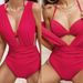 Women's Clothing Two Piece Swimsuit Deep V Sexy Multi-Color Bikini Set Fits True To Size For All Seasons_ecoleips.com
