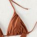 Women's Sexy High Leg Bikini Set European And American Style Solid Color Two Piece Swimsuit With Straps And Halter Neck 2024_ecoleips.com