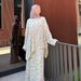Women's Clothing Muslim Women's Bat Shirt Top Sweet Print Skirt Two Piece Set_ecoleips.com
