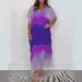 Summer Women's Long Casual Dress Chiffon Color Block Large Stock Available_ecoleips.com