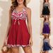Plus Size Floral Print Tankini Swimsuit With Skirt – Modest Two-Piece Swimwear For Women, Comfortable & Stylish Beachwear_ecoleips.com