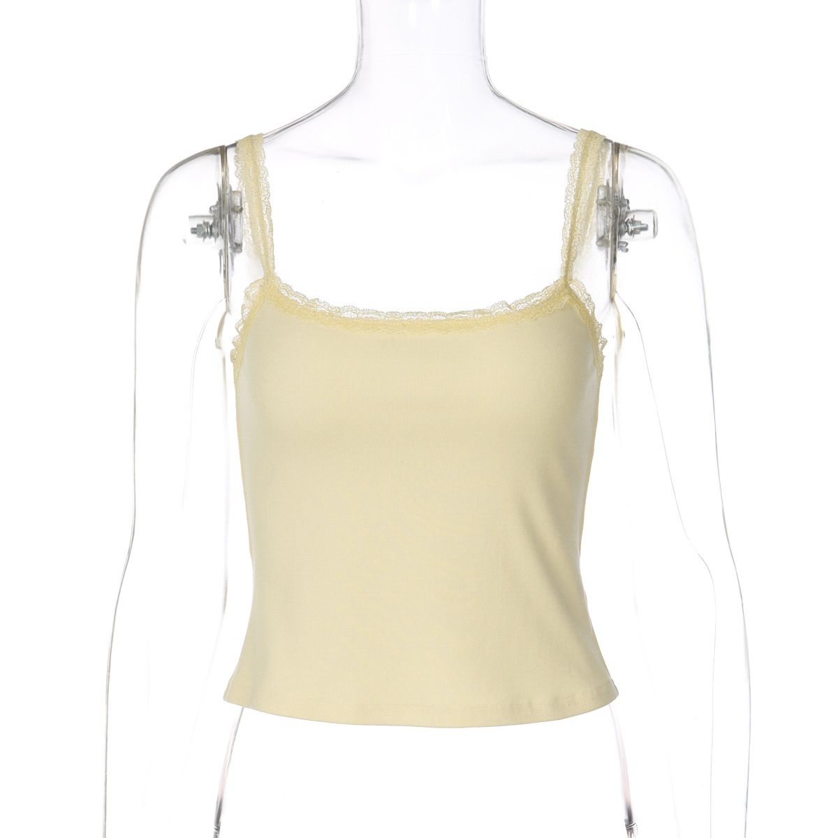 Slim Fit Camisole for Women Sexy Hot Style European American European American Style Women's Clothing with Lace Trim Inner Layer Base Layer_ecoleips.com